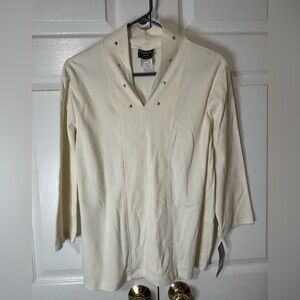 Southern Lady White Sweater NWT Sz Large